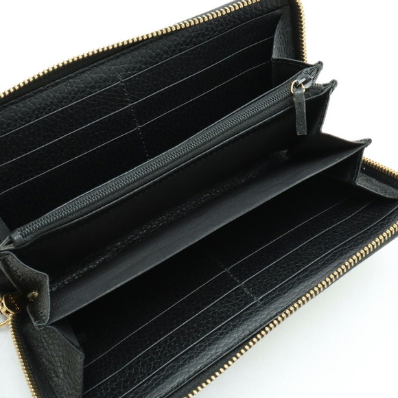 Gucci GG Marmont Petit Round Zipper Leather Wallet Black - Picture 5 of 7